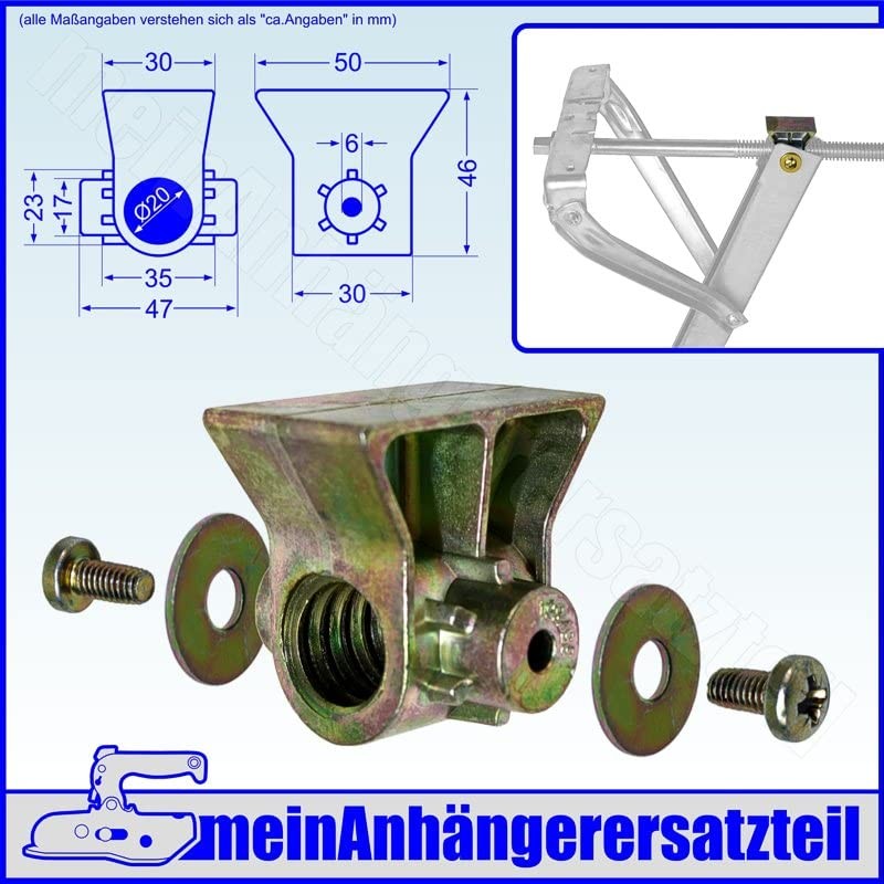 meinAnhängerersatzteil Spindle Nut Replacement Part for AL-KO Turnout Supports 267265/811502