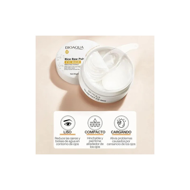 Parches Faciales Hidratantes con Extracto de Arroz Anti-Ojeras y Arrugas