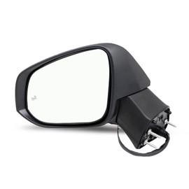 Aspaton Left Driver Side Mirror Assembly Compatible with RAV-Four 2019-2024 Side Door Mirror with Turn Signal Light & (BSM) Blind Spot Match & Heated and Power Glass Replace 879400R271 (8Pins White)