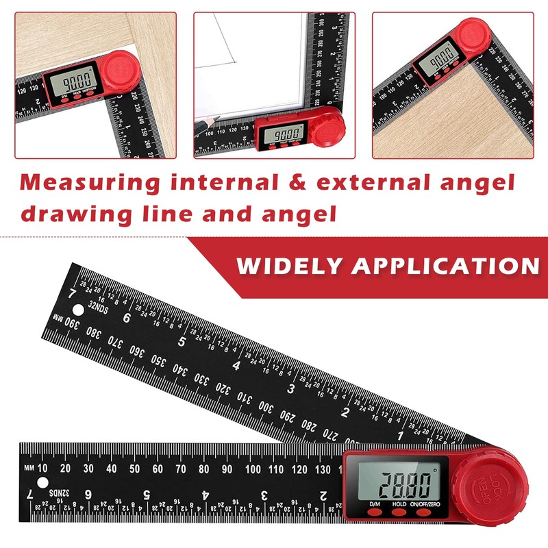 Digital Angle Finder Ruler with LCD Display, 200mm/7 Inch Digital