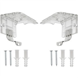 AYLIFU 2 PCS 1" 25mm Cordless Shade Bracket Mounting Bracket with Metal Clip for 1" (25mm) PVC Cordless Honeycomb Curtains and Folding Curtains Cordless Shutter Head Guide Clamp