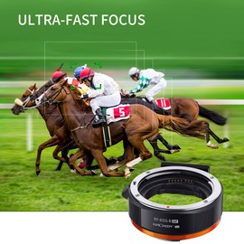 K&F Concept EF- EOS R Auto Focus Lens Adapter, Auto Focus Lens Adapter Auto Focus Lens Adapter for Canon EOS EF/EF-S Lens to Canon EOS R EOSC70 EOSR5 EOSR6 EOS R EOS RP Cam