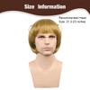 ColorGround Short Straight 60 70s Bowl Cut Funny Wig for