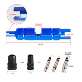 11 Pcs Valve Core Remover Tool Kit, Presta Valve Cores, Copper Tubeless Presta Valve Core, Tubeless Valve Core Bike Replacement for Tubeless Road MTB Bike Tires