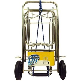 ADROIT Folding Hand Truck | 38" (96.5 cm) Extended Height | Compact 22.5" x 5" Storage | Includes Bungee Cord | Heavy-Duty | Comfort Grip Handle | Multipurpose Utility Cart