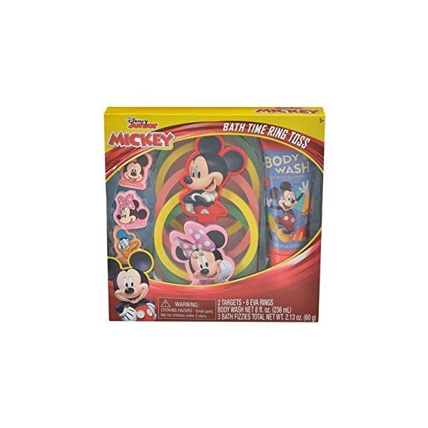 Mickey Mouse Bath Time Ring Toss Game and Body Wash Set