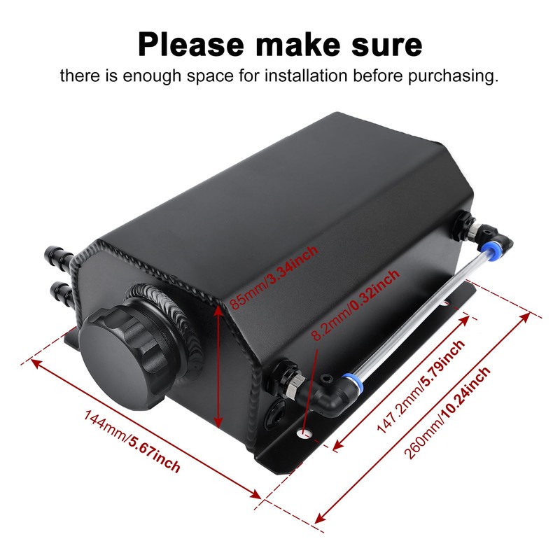 EVIL ENERGY Radiator Coolant Overflow Tank, Coolant Recovery Tank Aluminum
