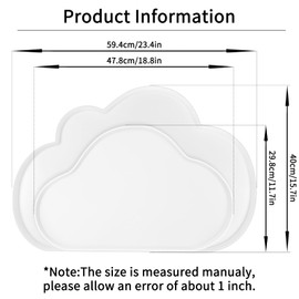 Ptlom Pet Placemat for Dogs and Cats, Non-Slip Waterproof Dog Feeding Mats Prevent Food and Water Overflow, Puppy Bowl Mat Suitable for Small, Medium and Large Pets, Silicone, White