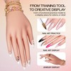 Uniqstore Adjustable Nail Art Fake Hand for Training and Display