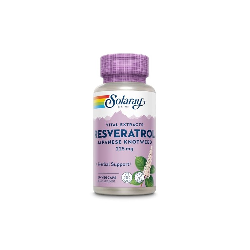 SOLARAY Triple Strength Resveratrol 225mg VCapsules | 60 Count