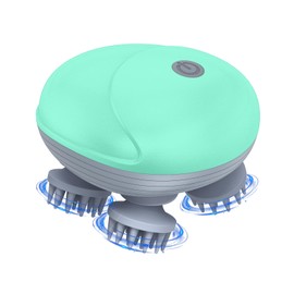 Ankilo Upgraded Handheld Pet Massager for Dogs and Cats, Electric Cat Massager Dog Massager, with 4 Rotatable Massage Heads, Three Modes, for Relieving Tight Stiffness Muscles, Promote Bonding, Green