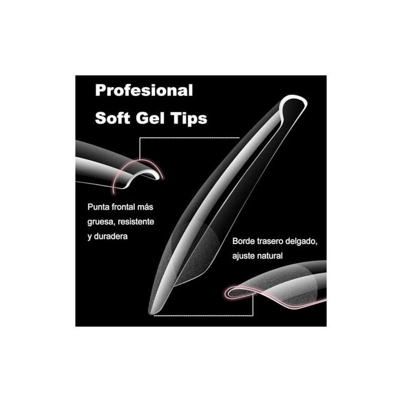 OBP Soft Gel Tips Para Uñas 240 Piezas Diferentes Modelos