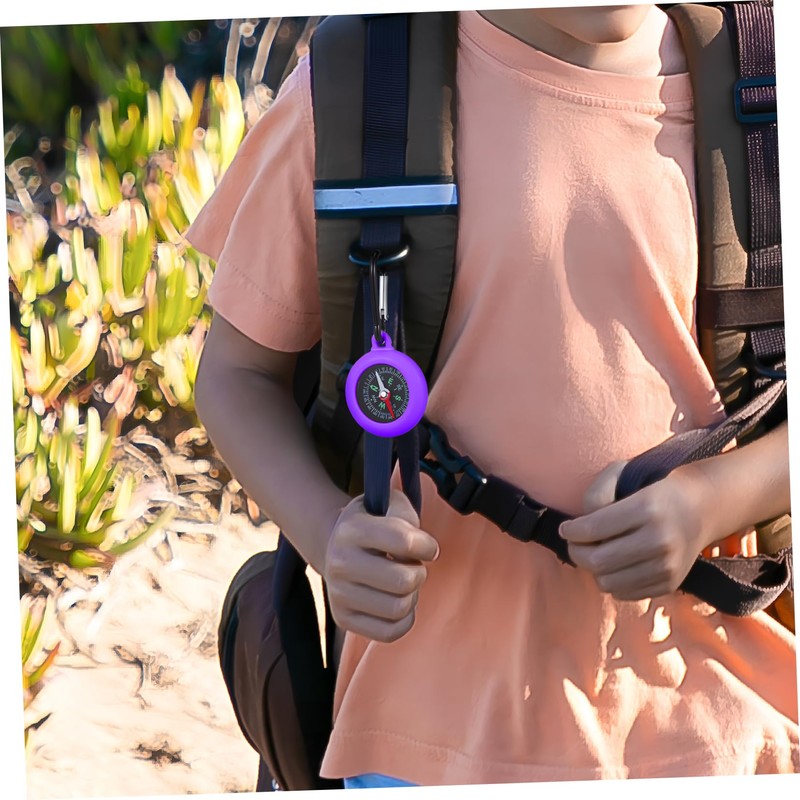 WHAMVOX 9pcs Mini Compass with Heavy Duty Carabiner Accurate Navigation