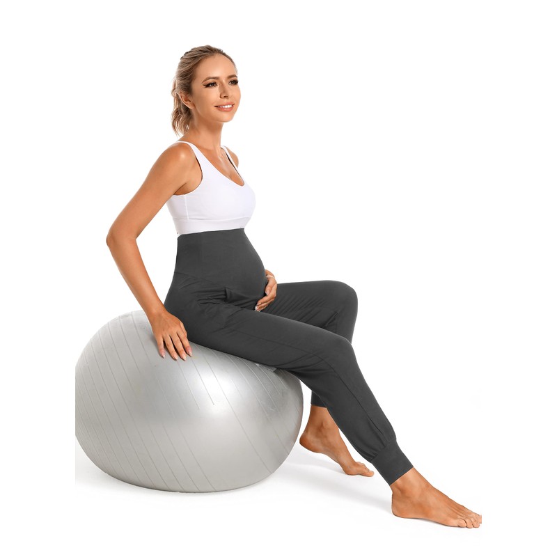V VOCNI Women's Maternity Pants Maternity Activewear Jogger Track Cuff