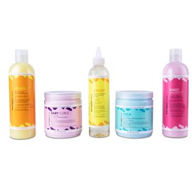 Aunt Jackie’s Kids Hair Care Bundle – 5 Full-Size Products for Easier Combing, Styling & Nourishing Hair – Made with Natural Herbal & Botanical Ingredients (12 oz, 15 oz, 8 oz)