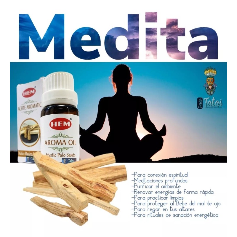 Tatai Aceite Aromático Palo Santo 10ml 1 Frasco