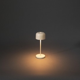 Konstsmide Lille Mini 7835-330 LED Table Lamp Sand Coloured Indoor / Outdoor Wireless 7.5 x 7.5 x 20 cm