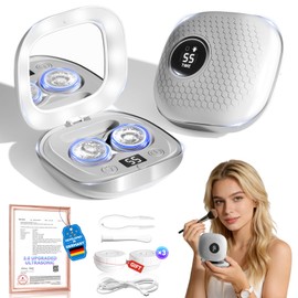 Pro 3.0 Portable Ultrasonic Contact Lens Cleaner【Rechargeable】【50KHz Germany Super Motor】【Top1 Intelligent Chip-Smart Modes】 99% Brightness, Soft Contact Lens Tools Home Travel Use (Gray)