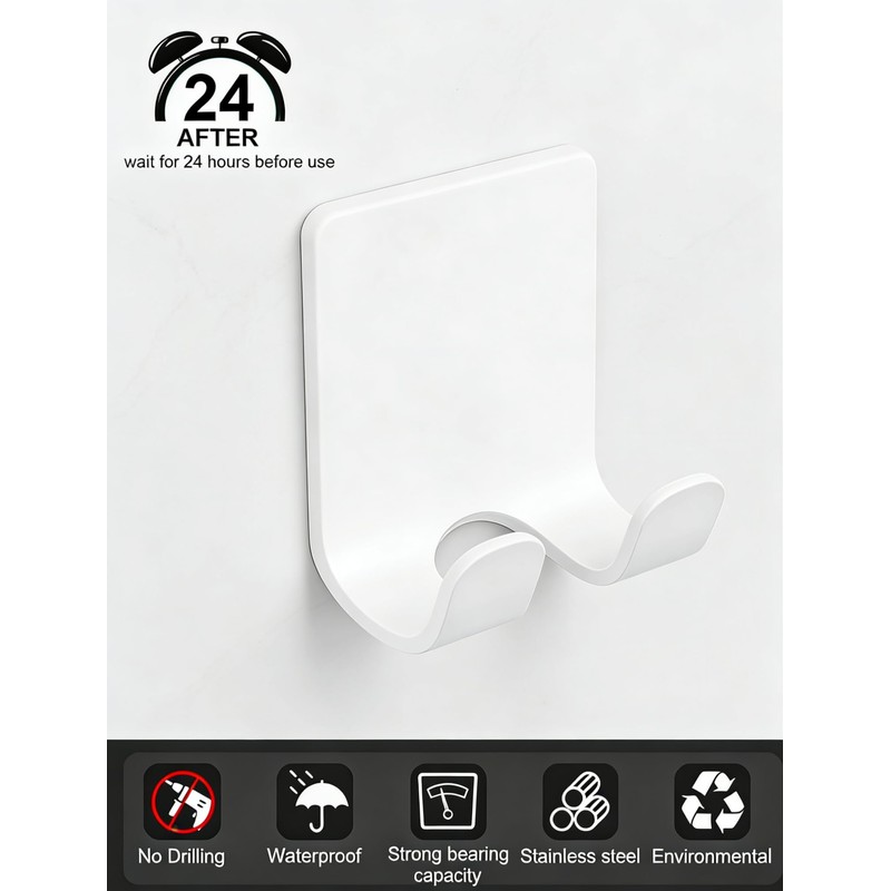 4 Pcs Razor Holder for Shower Bathroom Adhesive Hooks,Self Adhesive