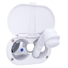Ambassador Marine Trinidad- Transom Shower (Cold Only), Arctic White Cup & Lid, Small Arctic White Sprayer, 6' Stainless Steel Hose, Chrome Trinidad Handle - 136-0208-AW-W