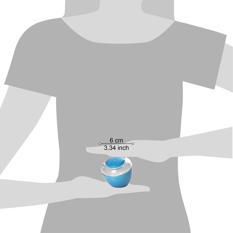 Salt (or Pepper) Single in Transparent and Turquoise Plastic, with