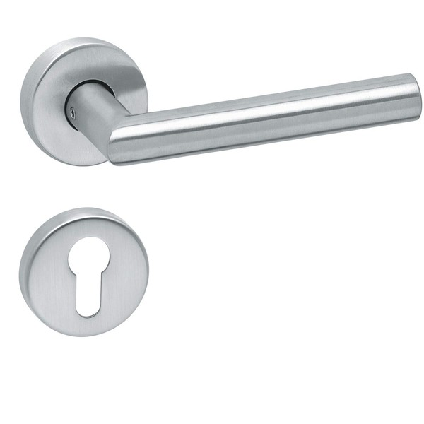 Aperit Door Handle: Stainless Steel Door Handle Pair with PZ