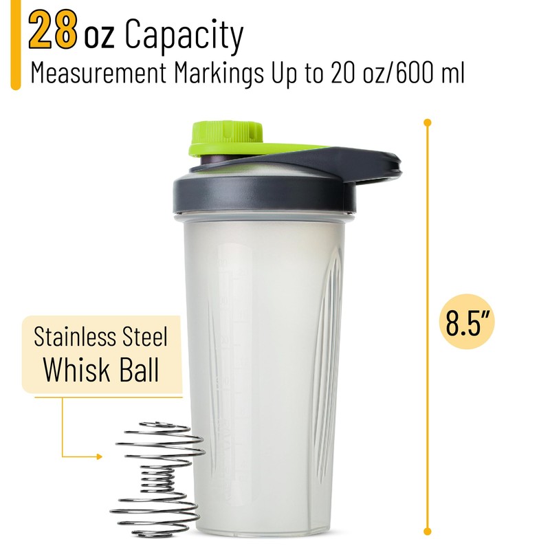 Mr. Pen- Shaker Bottles for Protein Mixes with Twist Cap,
