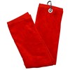 Longridge Luxury 3 Fold Golf Handtuch - Rot