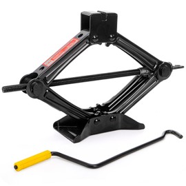 Fasmov Scissor Jack, Heavy Duty Lifting Jack, Lift Wind Up Tools, for/SUV/MPV Tyre Repair Changing Tool, 1.5 Ton (3,000 lb) Capacity, Black