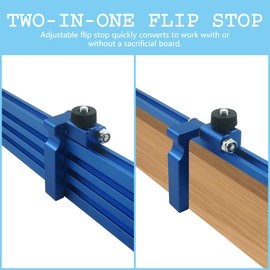 Bikykose 2pcs Fence Flip Stop for Woodworking T-track Drill Press Fence Track