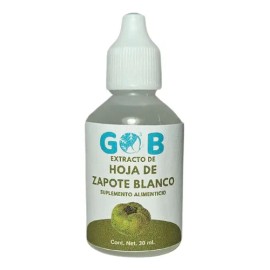 Extracto Hoja De Zapote Blanco - Go3b - 30 Ml - Suplemento Sin Sabor                                                                                  