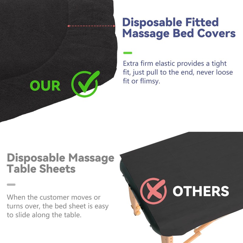 20PCS Disposable Fitted Massage Table Sheets, Heavy Duty Elastic Disposable