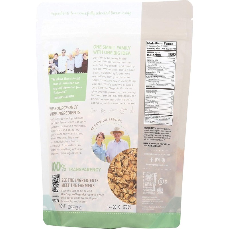 One Degree Sport Oat Gran,Og2,Hny Hm 11 Oz (Pack Of