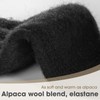 Rahhint Alpaca Wool Winter Warm Fingerless Gloves for Men Women