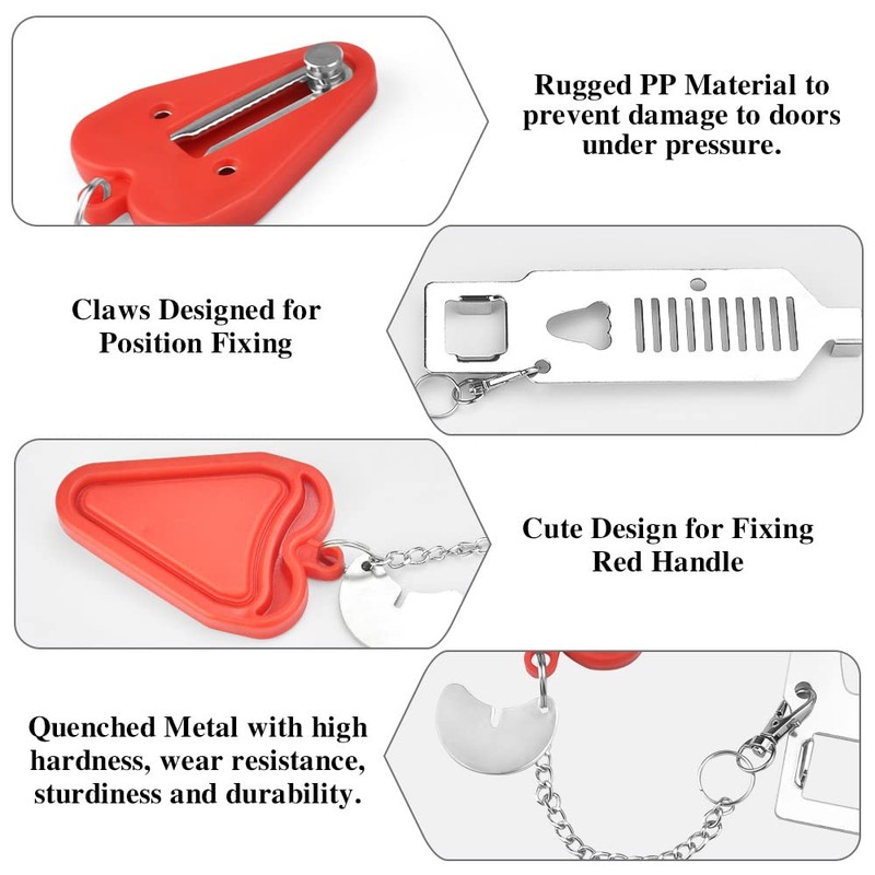 QUCUMER Pack of 2 Portable Door Lock Temporary Security Lock