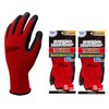 Everest 10 Pairs 13G Natural Rubber Back Gloves, Large, Red