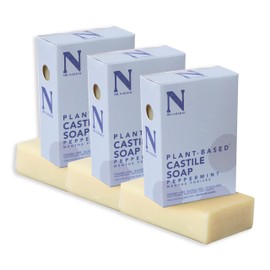 Castile Bar Soap - Peppermint by Dr. Natural for Unisex - 5 oz Soap - Pack of 3
