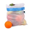 FUNOMOCYA 3pcs Reusable Produce Bags Washable Mesh Vegetable Bags with