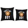 That's My Boy Basketball Number #20 Throw Pillow