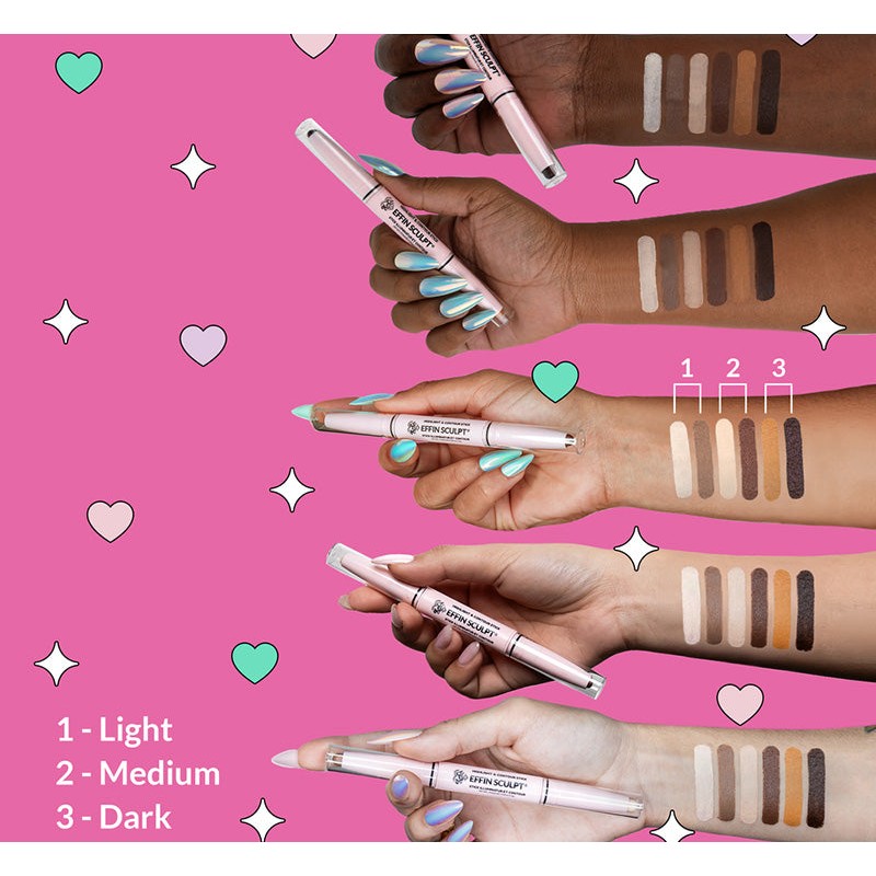KIMCHI CHIC BEAUTY EFFIN SCULPT HIGHLIGHT & CONTOUR STICK -