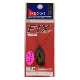 フォレスト(FOREST) スプーン フィックス インパクト 2.5g スモークゴールド #6 ルアー