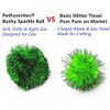 PETFAVORITES Bushy Sparkle Ball Cat Toy, Interactive Glitter Pom Pom