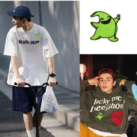 Cute Happy Monster Patch Embroidered Patch,Cartoon Animal Repair Applique Sew on/Iron on Emblem Patches,DIY Clothing Accessories, for Kids,Teens, Adult Clothes Backpack Jacket Jeans T-Shirts