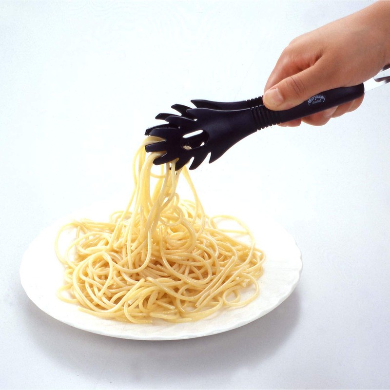 Suncraft Spaghetti Tongs, Made in Japan, Nylon, Melianti MA-40, Black,