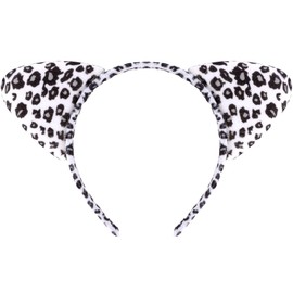COCIDE Leopard Cat Ears Headbands for Women Cheetah Ears Headband Happy Birthday Decorations Print Hair Accessories for Girls Gift Favors Hat