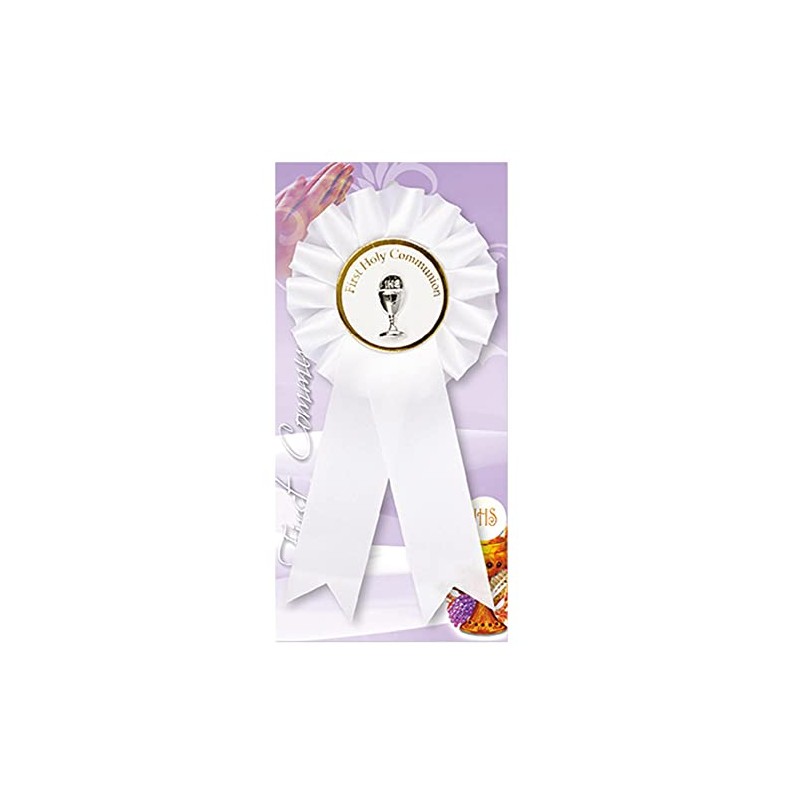Widdle Gifts Ltd White Rosette Badge with Raised Chalice First