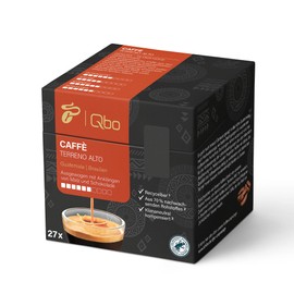 Tchibo Qbo Caffè Terreno Alto Premium Coffee Capsules, Pack of 27 (Caffè, Intensity 6/10, Balanced and Malty), Sustainable, Made from 70% Renewable Raw Materials & Climate Neutral Compensated