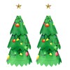 Chunm 2 Pcs Christmas Tree 3D Windsock Applique Christmas Tree