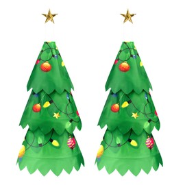 Chunm 2 Pcs Christmas Tree 3D Windsock Applique Christmas Tree Windsock Indoor Outdoor Hanging 36 Inch Winter Polyester Wind Sock Xmas Party Gift Decorations for Garden Porch Yard Patio Lawn