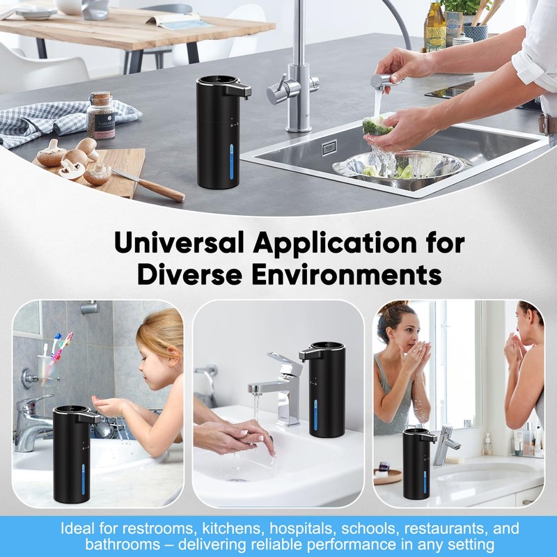 Automatic Liquid Soap Dispenser,400ML Touchless Electric Hand Soap Dispenser,USB-C 1800mAh